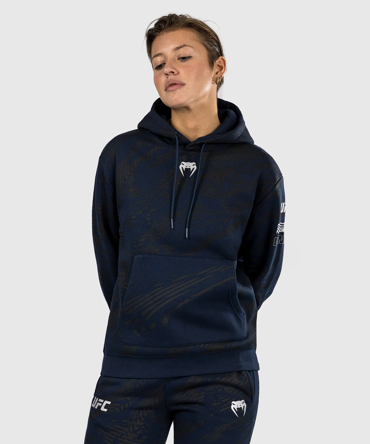 Sweatshirt à Capuche pour Femmes UFC Fusion by Venum Fight Week - Bleu Océanique