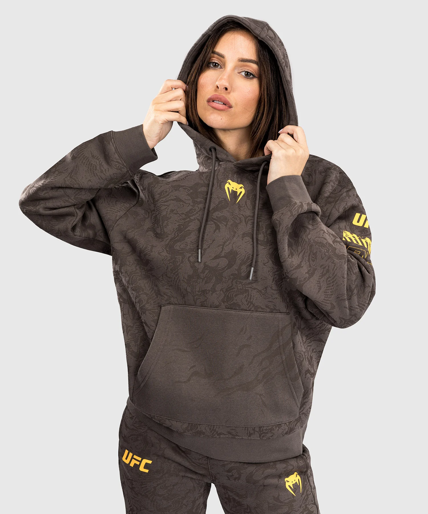 Sweatshirt à Capuche pour Femmes UFC Fusion by Venum Fight Week - Marron Terrestre - Image 6