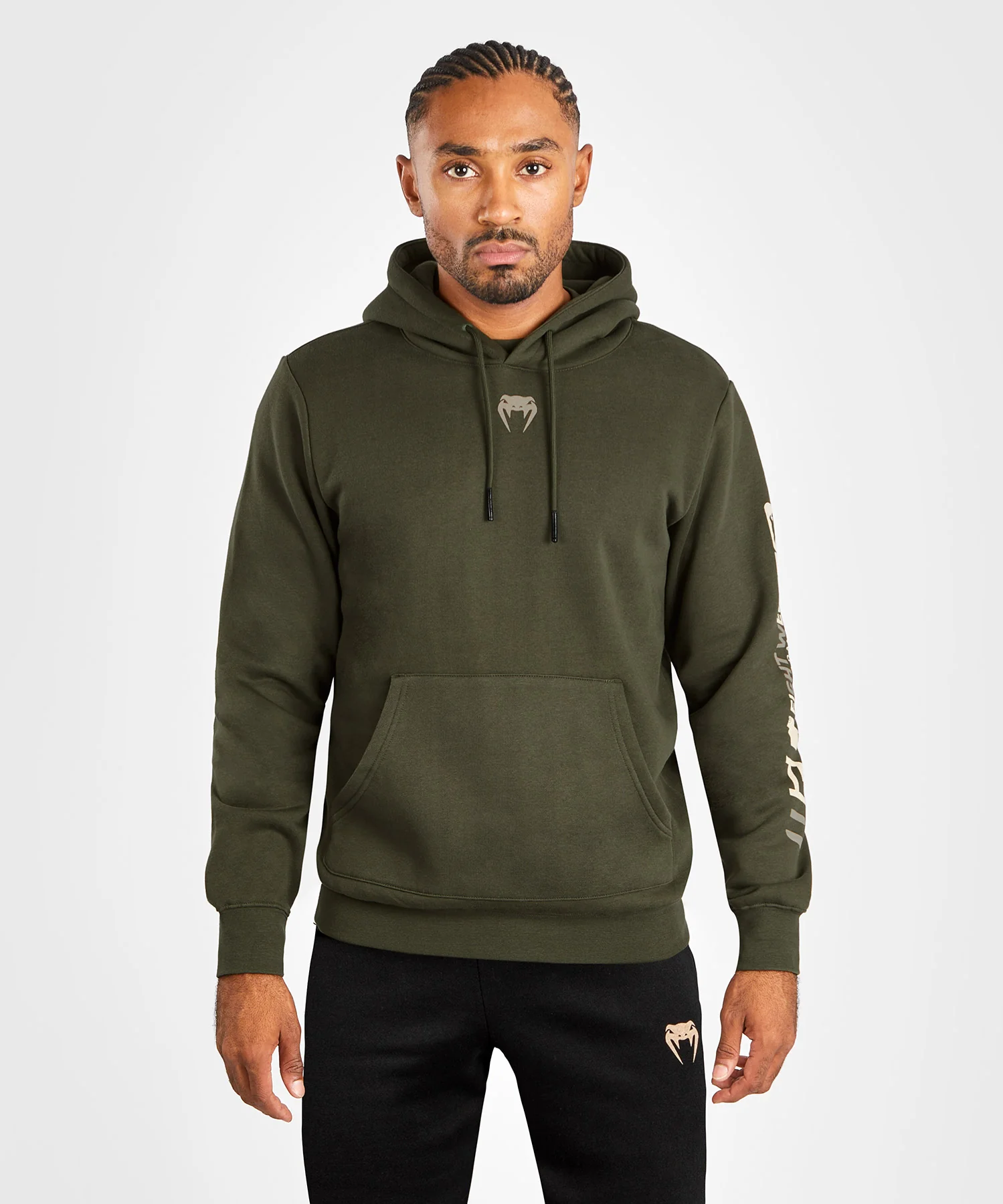 Sweatshirt à capuche pour Hommes UFC Adrenaline by Venum Fight Week - Kaki - Image 3