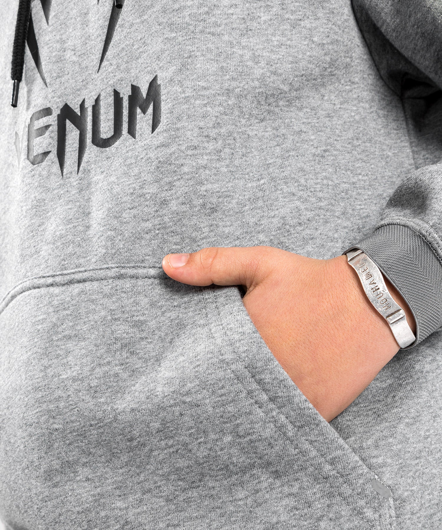 Sweatshirt à Capuche Venum Classic - Pour Enfants - Gris Chiné Clair - Image 6
