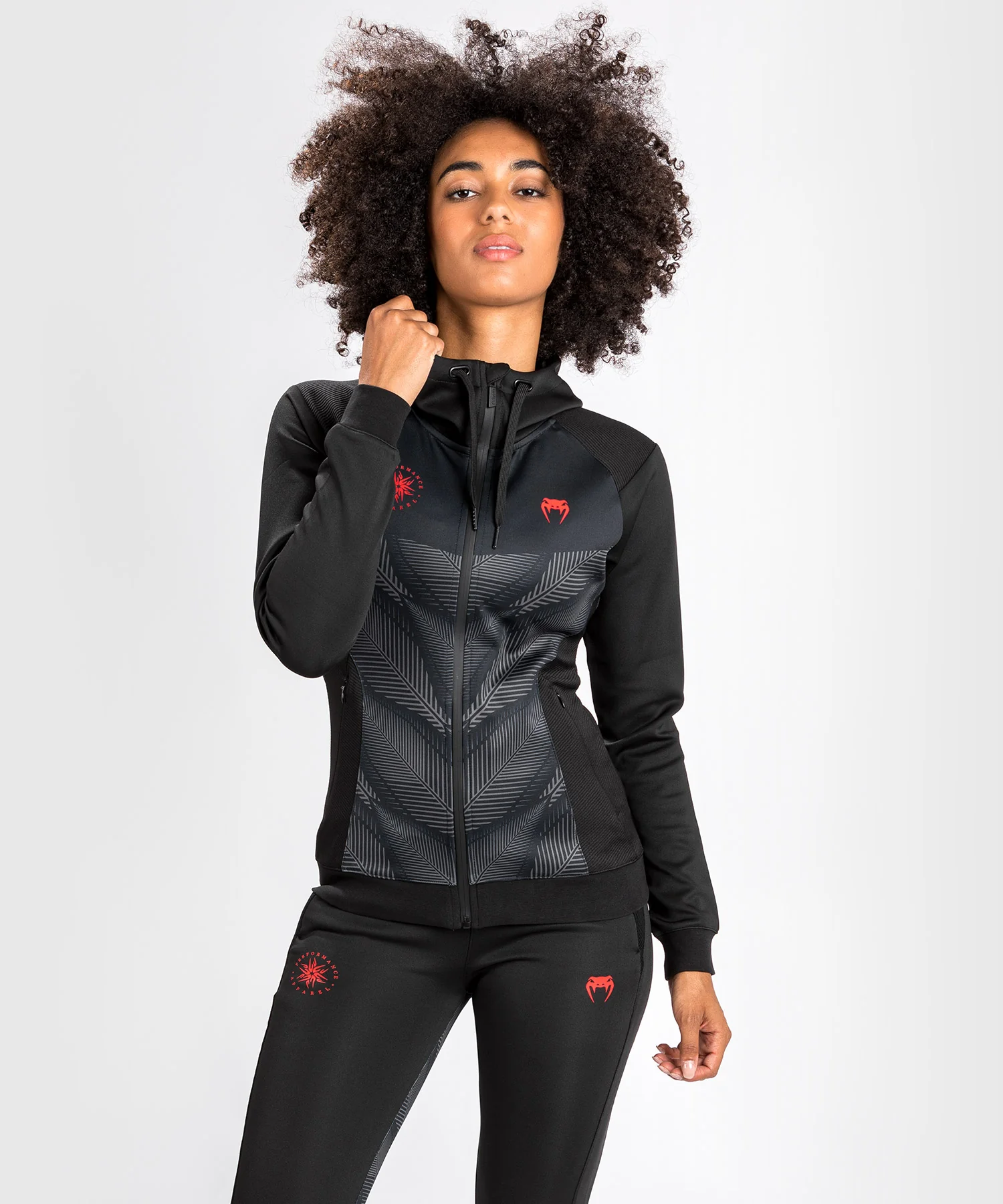 Sweatshirt à Capuche Venum Phantom - Pour Femme - Noir/Rouge