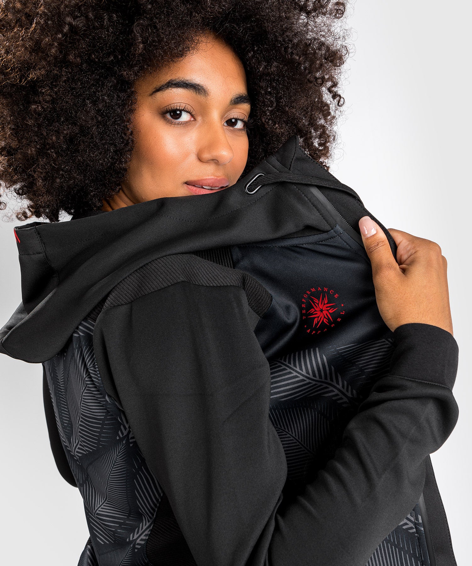 Sweatshirt à Capuche Venum Phantom - Pour Femme - Noir/Rouge - Image 6