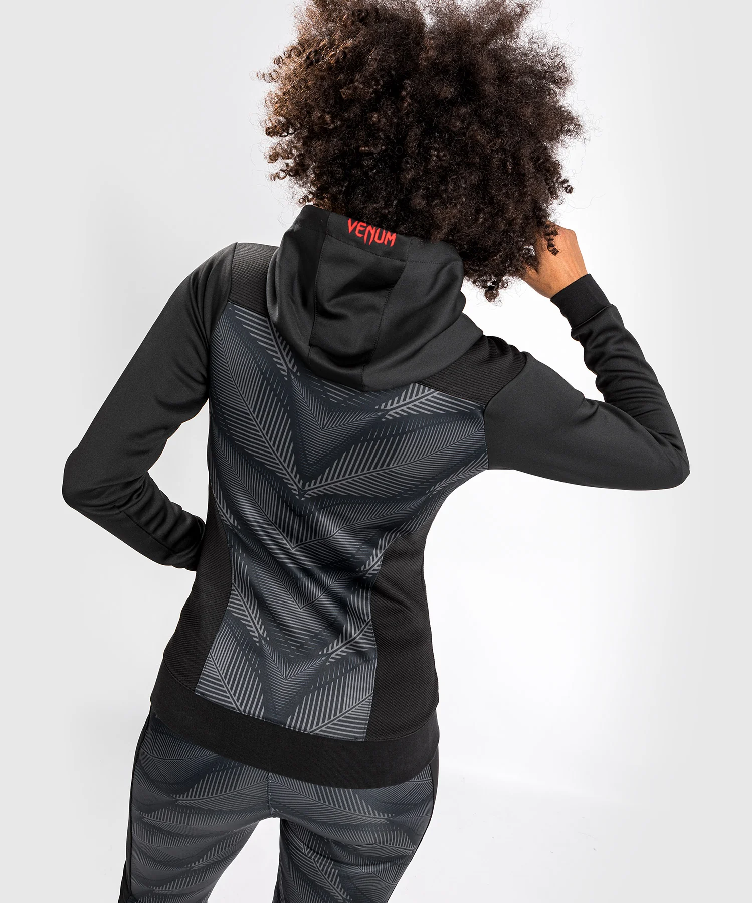 Sweatshirt à Capuche Venum Phantom - Pour Femme - Noir/Rouge - Image 7