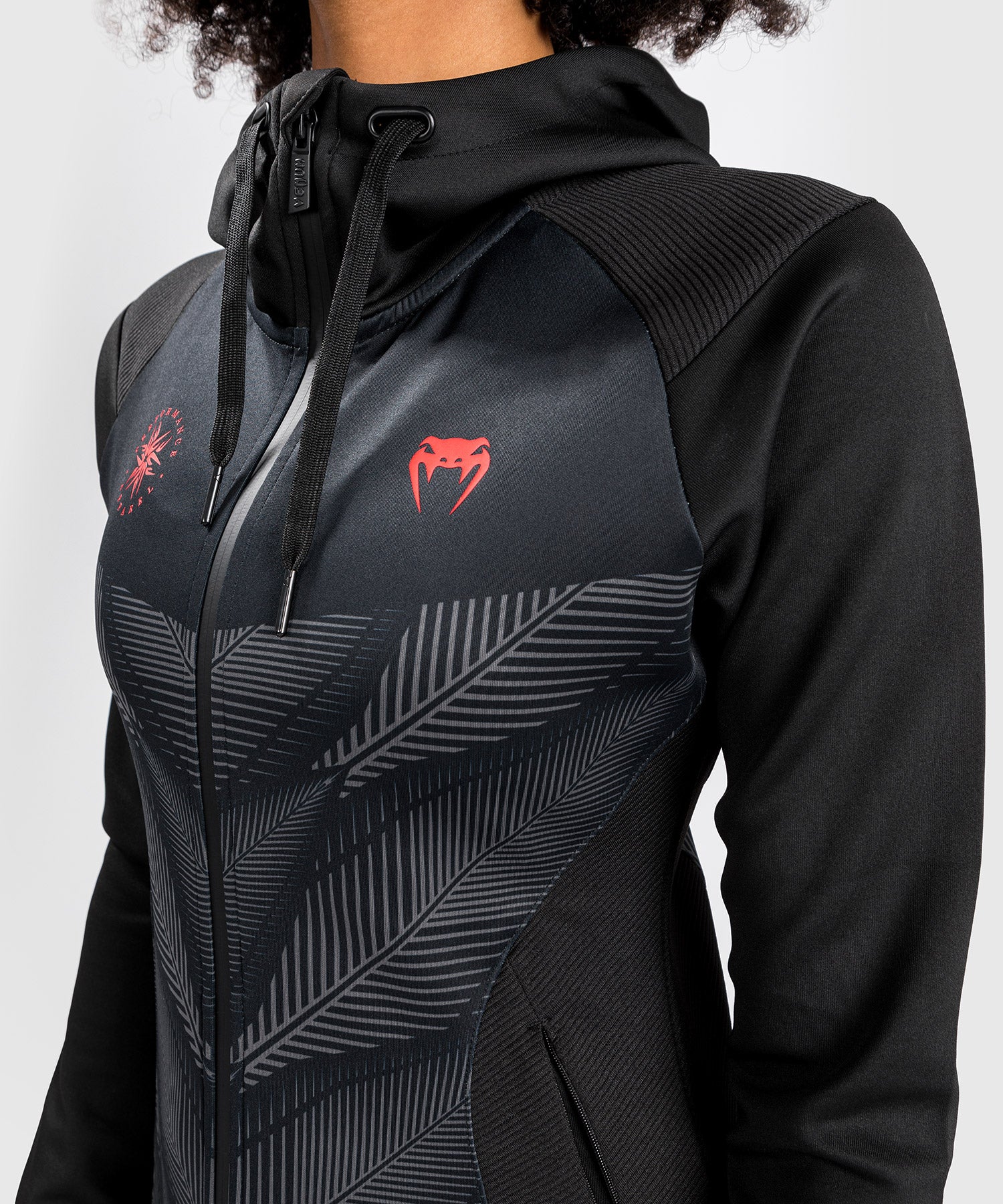 Sweatshirt à Capuche Venum Phantom - Pour Femme - Noir/Rouge - Image 8