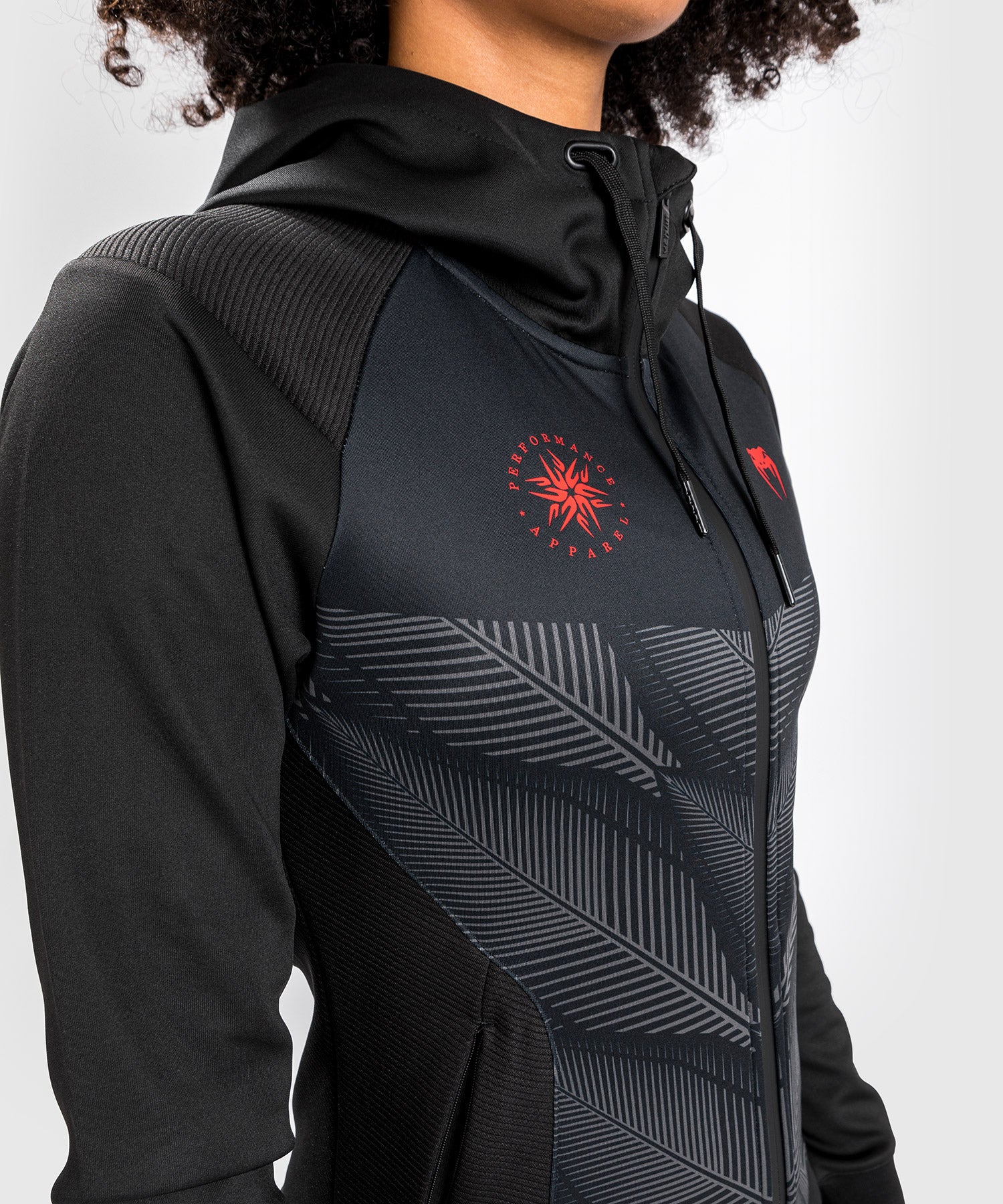 Sweatshirt à Capuche Venum Phantom - Pour Femme - Noir/Rouge - Image 9