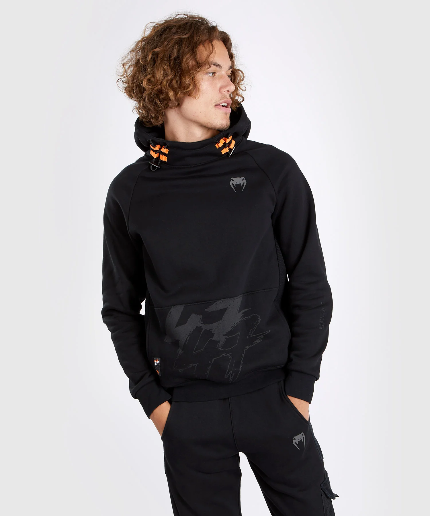 Sweatshirt à capuche Venum S47 - Noir/Orange - Image 2