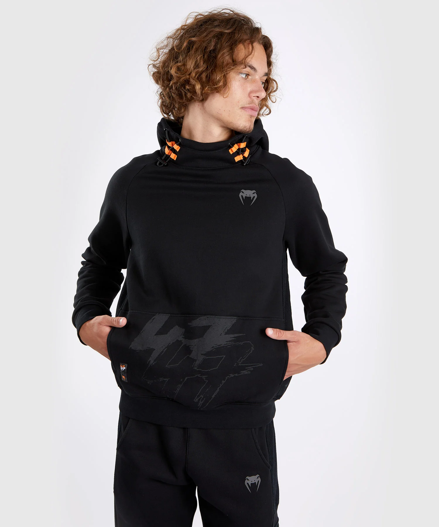 Sweatshirt à capuche Venum S47 - Noir/Orange - Image 4