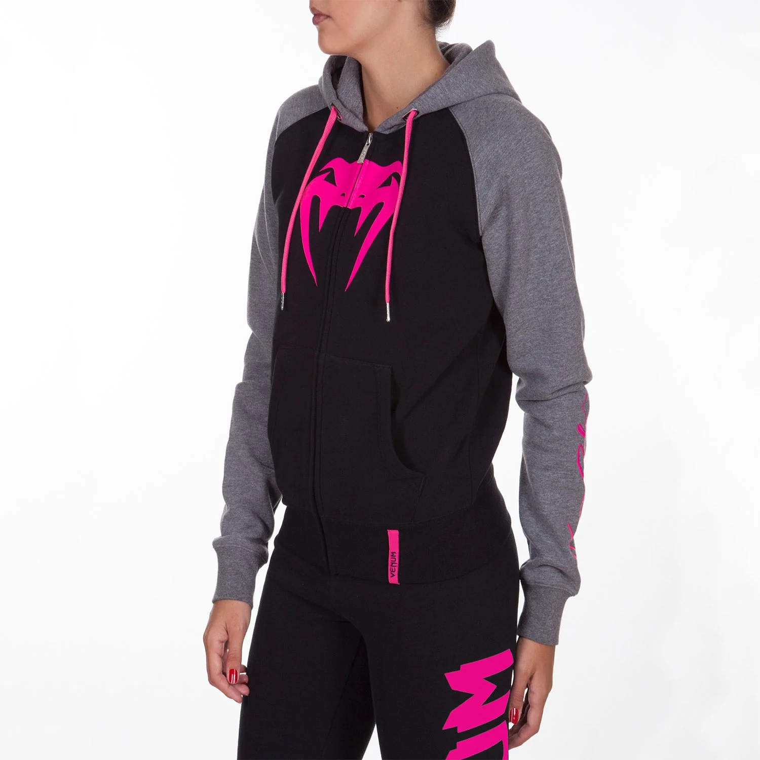 Sweatshirt Femme Venum Infinity avec zip - Logo Rose - Image 2