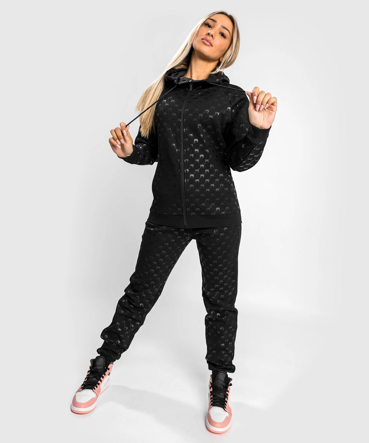 Sweatshirt Venum Monogram - Pour Femme - Noir/Or Rose - Image 2