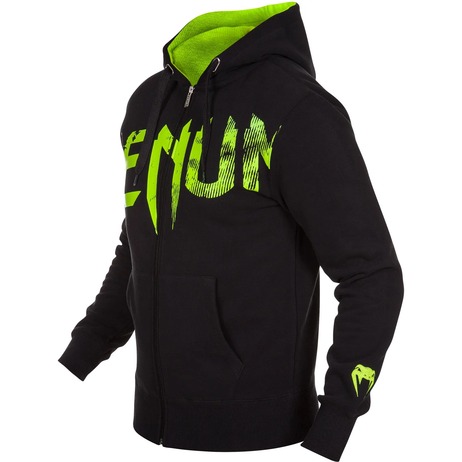 Sweatshirt Venum Undisputed - Noir/Jaune Fluo - Image 2