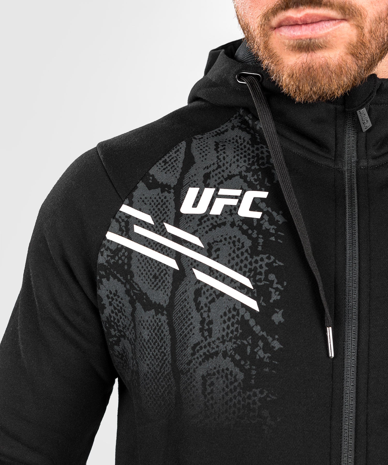 Sweatshirt Zippé à Capuche pour Hommes UFC Adrenaline by Venum Replica - Noir - Image 3