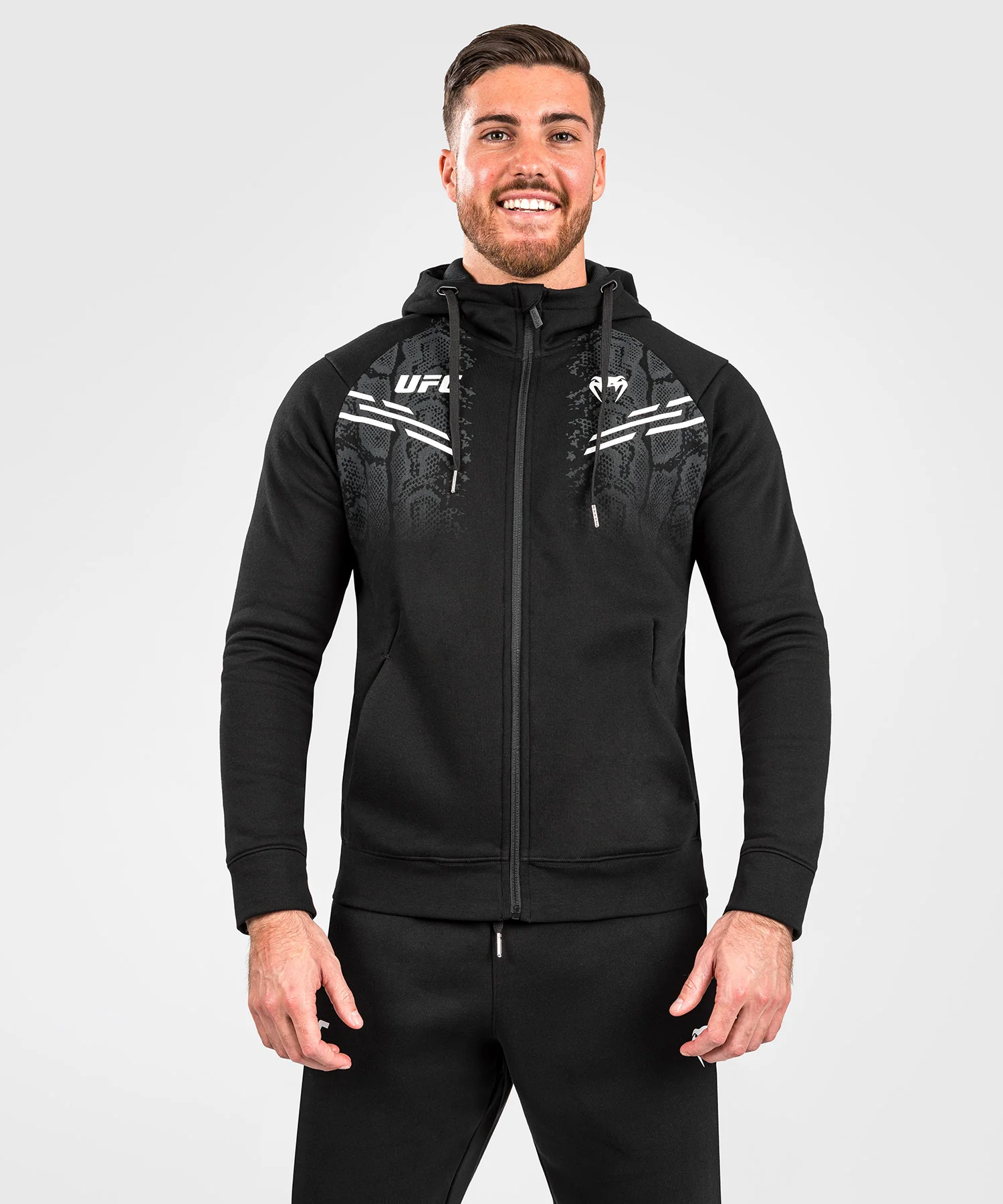 Sweatshirt Zippé à Capuche pour Hommes UFC Adrenaline by Venum Replica - Noir - Image 6