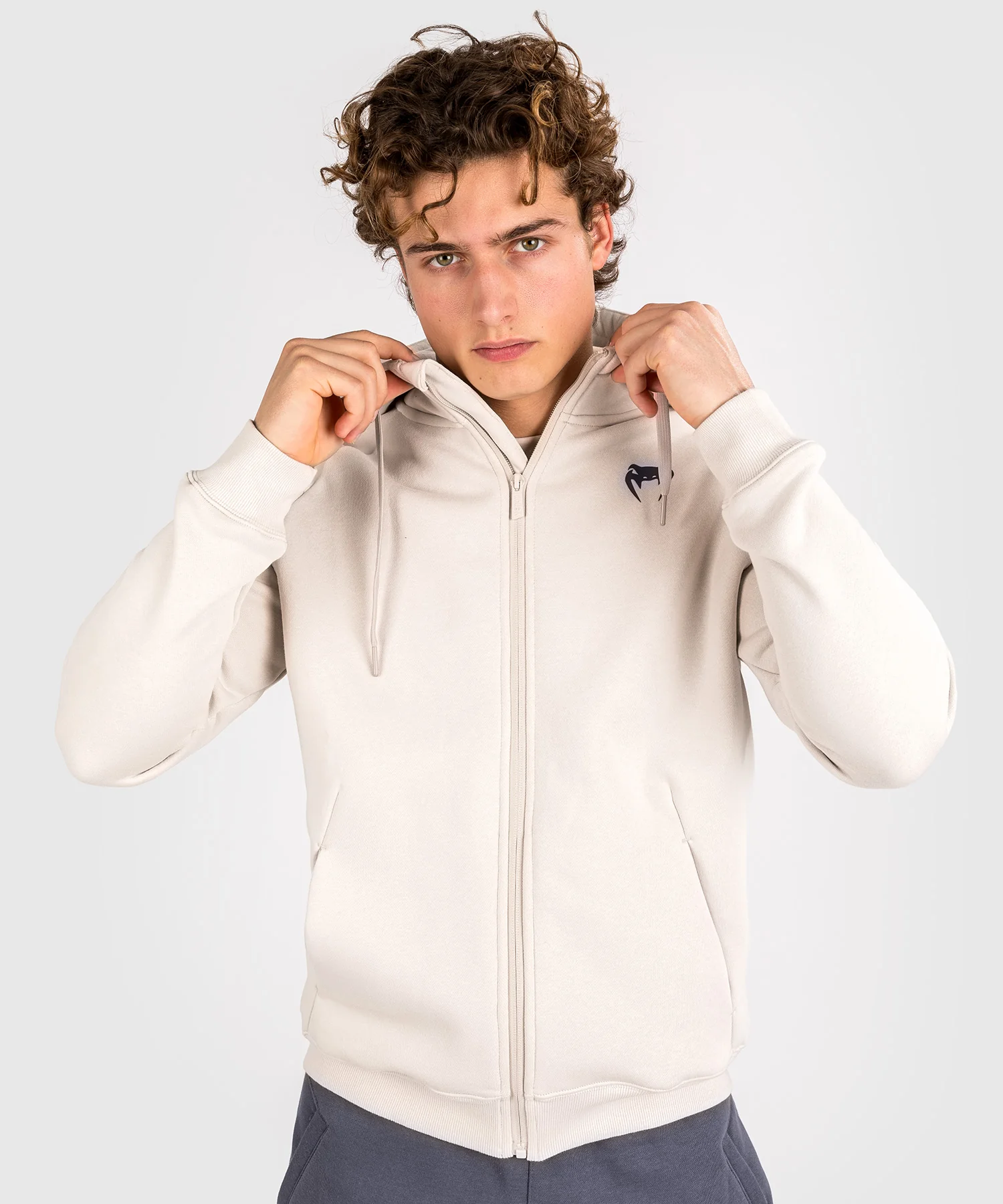 Sweatshirt Zippé à Capuche Venum Strikeland - Greige