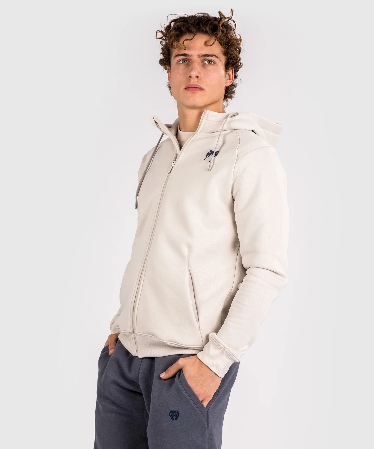 Sweatshirt Zippé à Capuche Venum Strikeland - Greige - Image 3