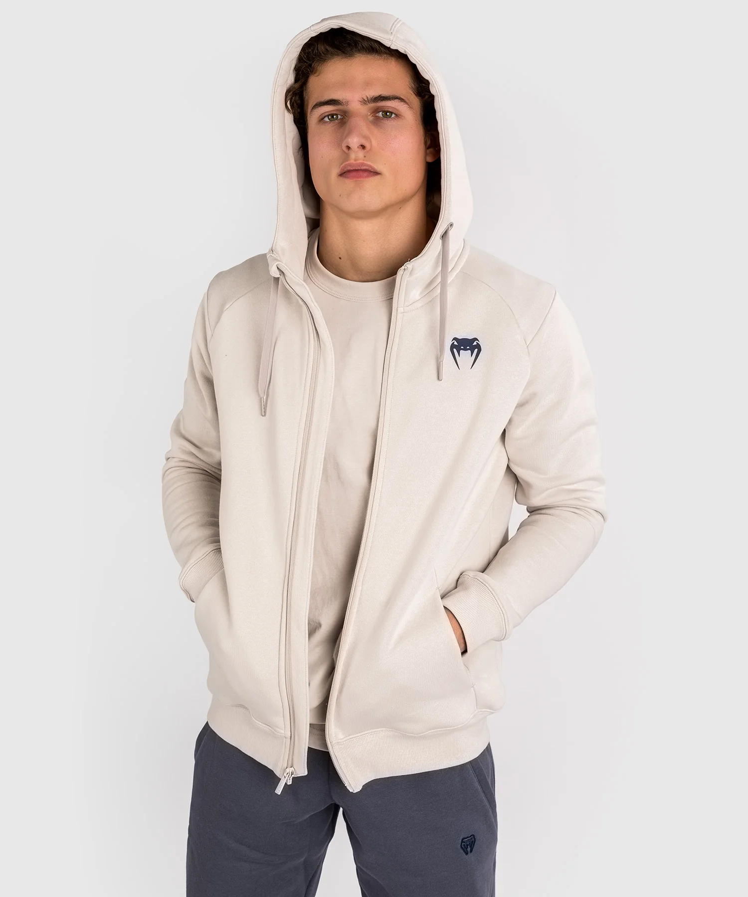 Sweatshirt Zippé à Capuche Venum Strikeland - Greige - Image 7