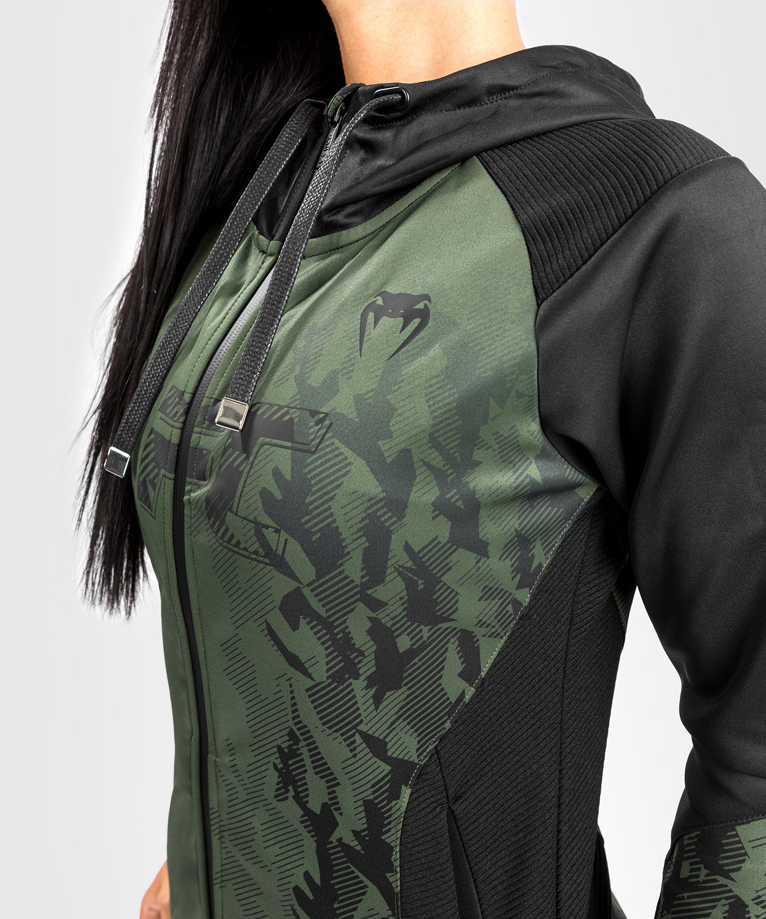 Sweatshirt Zippé Femme UFC Venum Authentic Fight Week - Kaki - Image 6