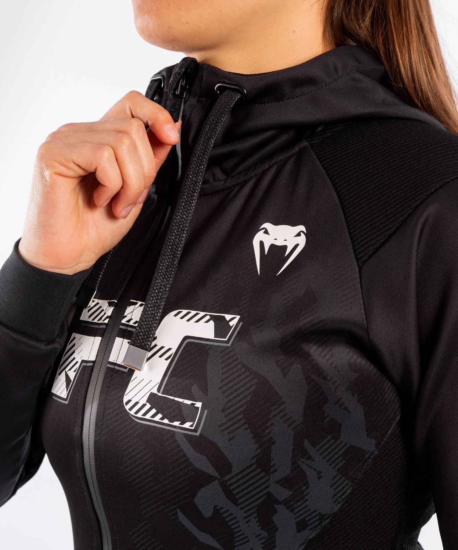 Sweatshirt Zippé Femme UFC Venum Authentic Fight Week - Noir - Image 6