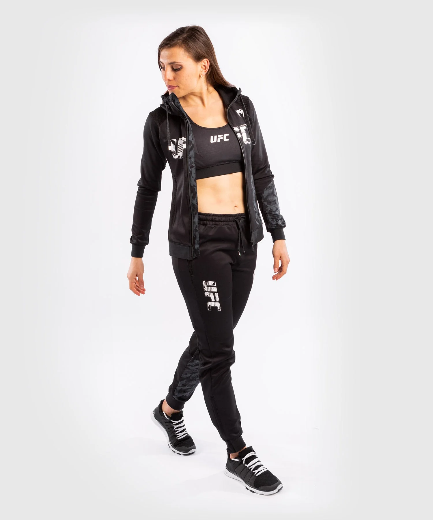 Sweatshirt Zippé Femme UFC Venum Authentic Fight Week - Noir - Image 8