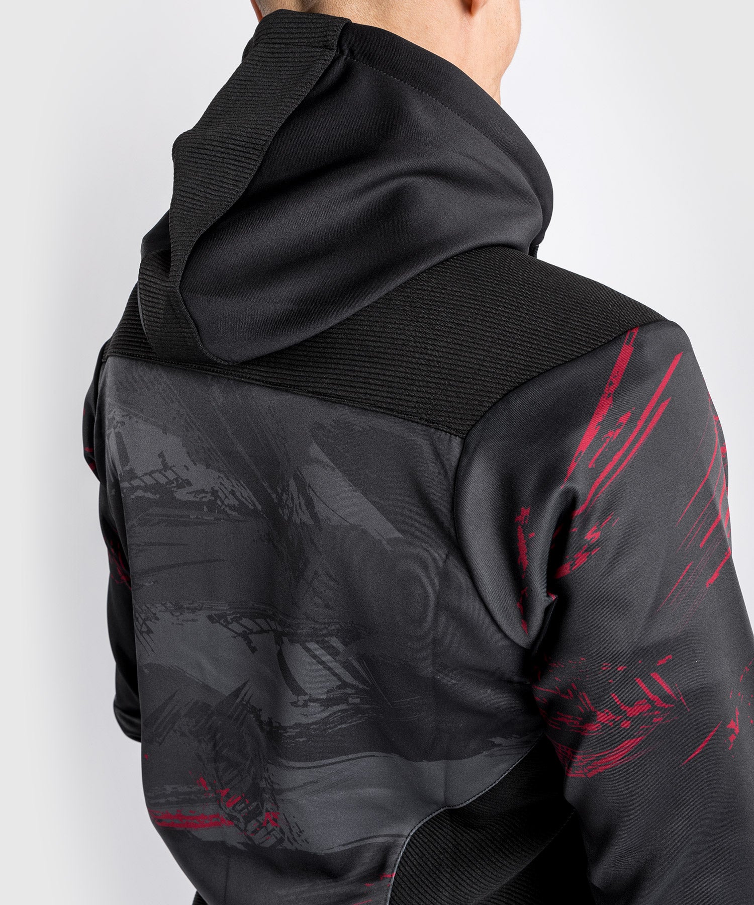Veste à capuche pour Hommes UFC Venum Authentic Fight Week 2.0 - Noir/Rouge - Image 10