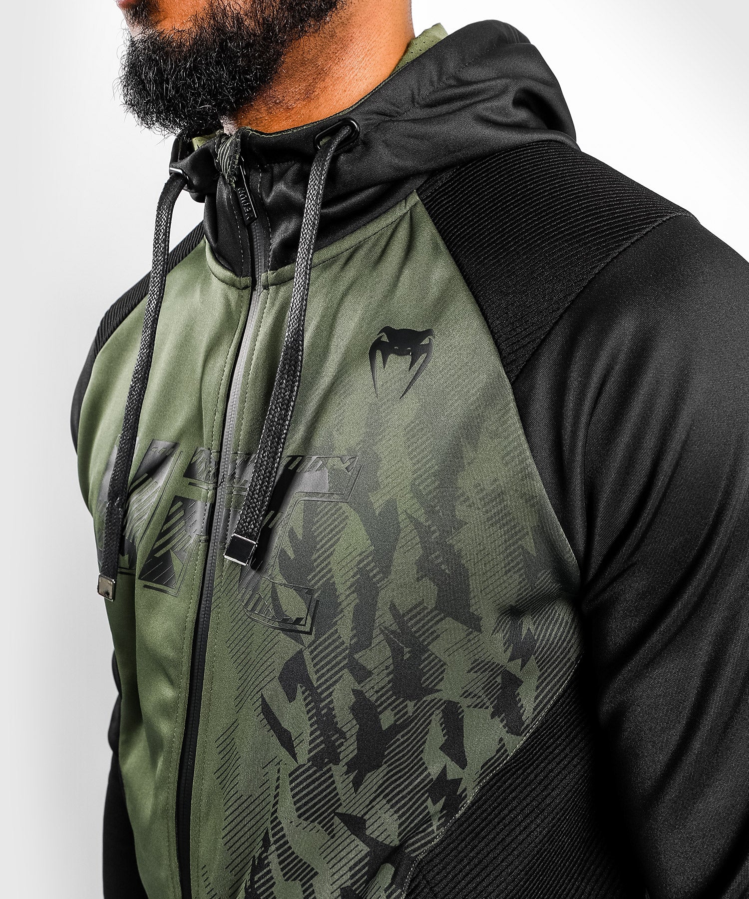 Sweatshirt Zippé Homme UFC Venum Authentic Fight Week - Kaki - Image 4