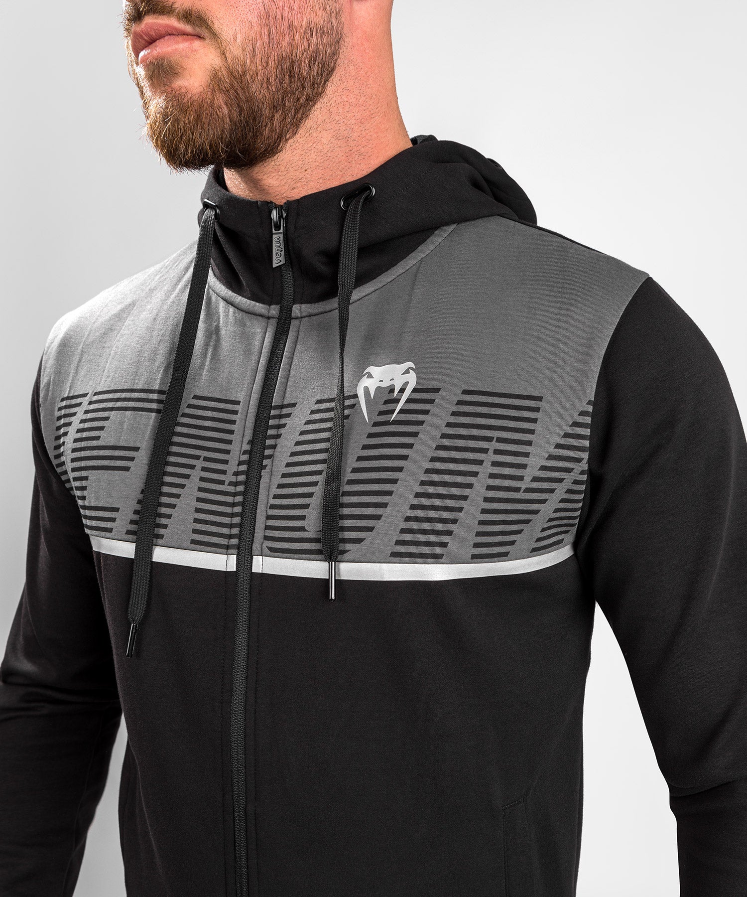 Sweatshirt Zippé Venum Laser ZX - Noir/Gris - Image 4