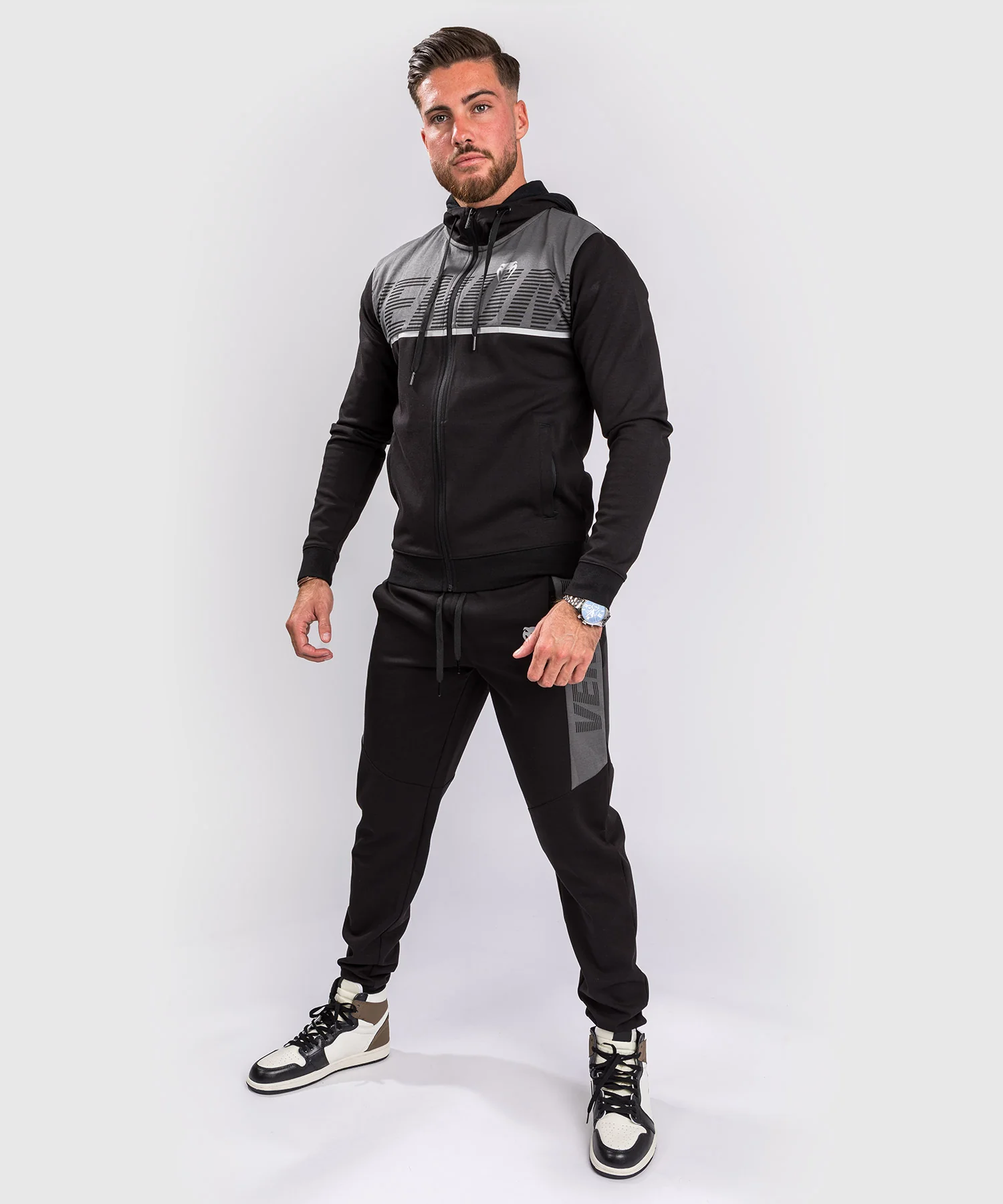 Sweatshirt Zippé Venum Laser ZX - Noir/Gris - Image 5