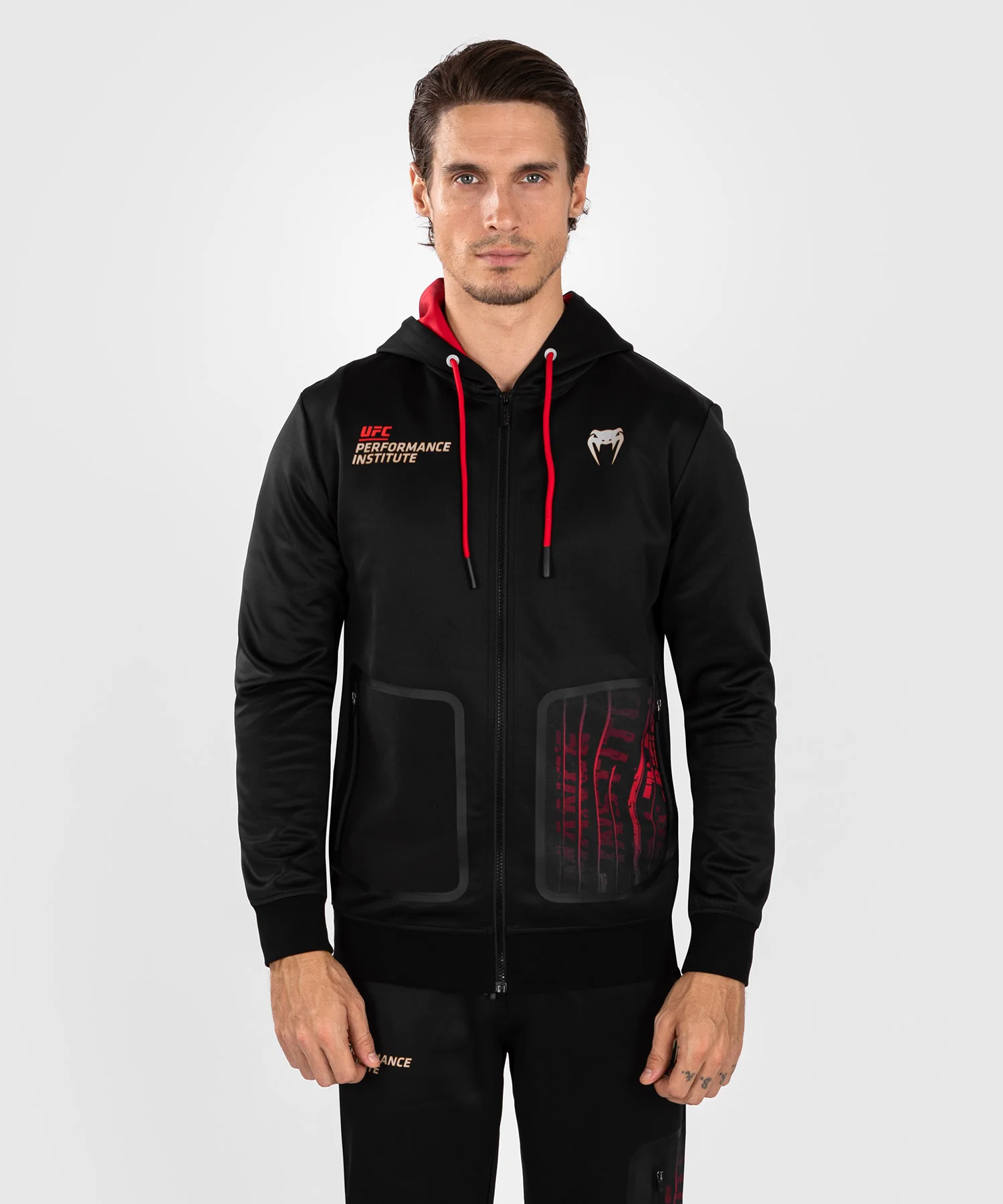 Sweatshirt à capuche UFC Venum  Performance Institute 2.0  - Noir/Rouge - Image 10