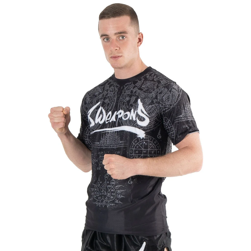 T-shirt 8 Weapons Functional Hanuman Yant - Noir/Gris - Image 5