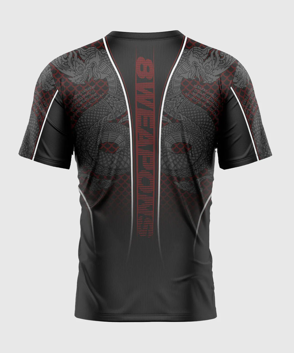 T-shirt 8 Weapons Functional Naga Yant - Noir/Rouge - Image 2