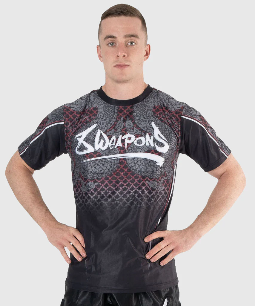 T-shirt 8 Weapons Functional Naga Yant - Noir/Rouge - Image 3