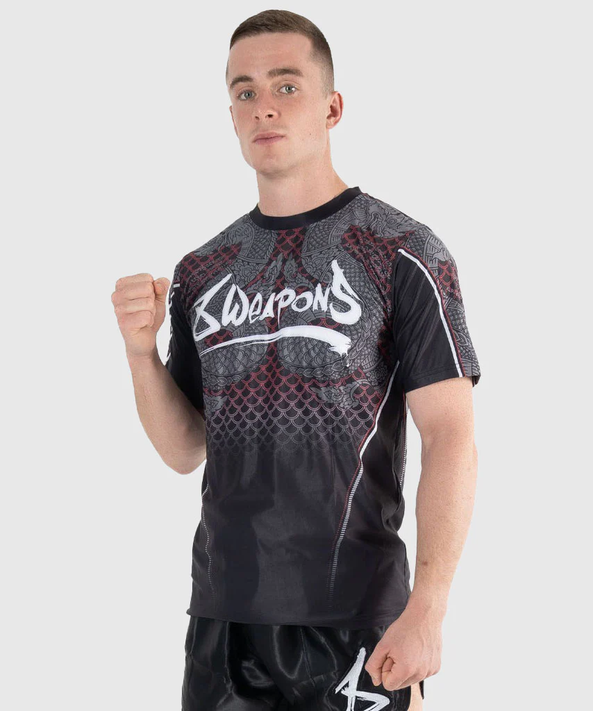 T-shirt 8 Weapons Functional Naga Yant - Noir/Rouge - Image 5