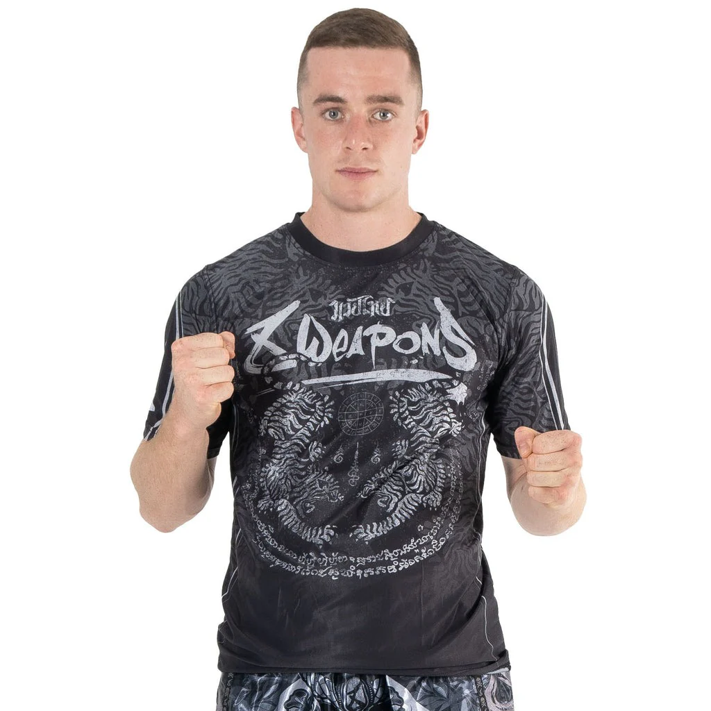 T-shirt 8 Weapons Functional Tiger Yant - Noir/Gris - Image 3