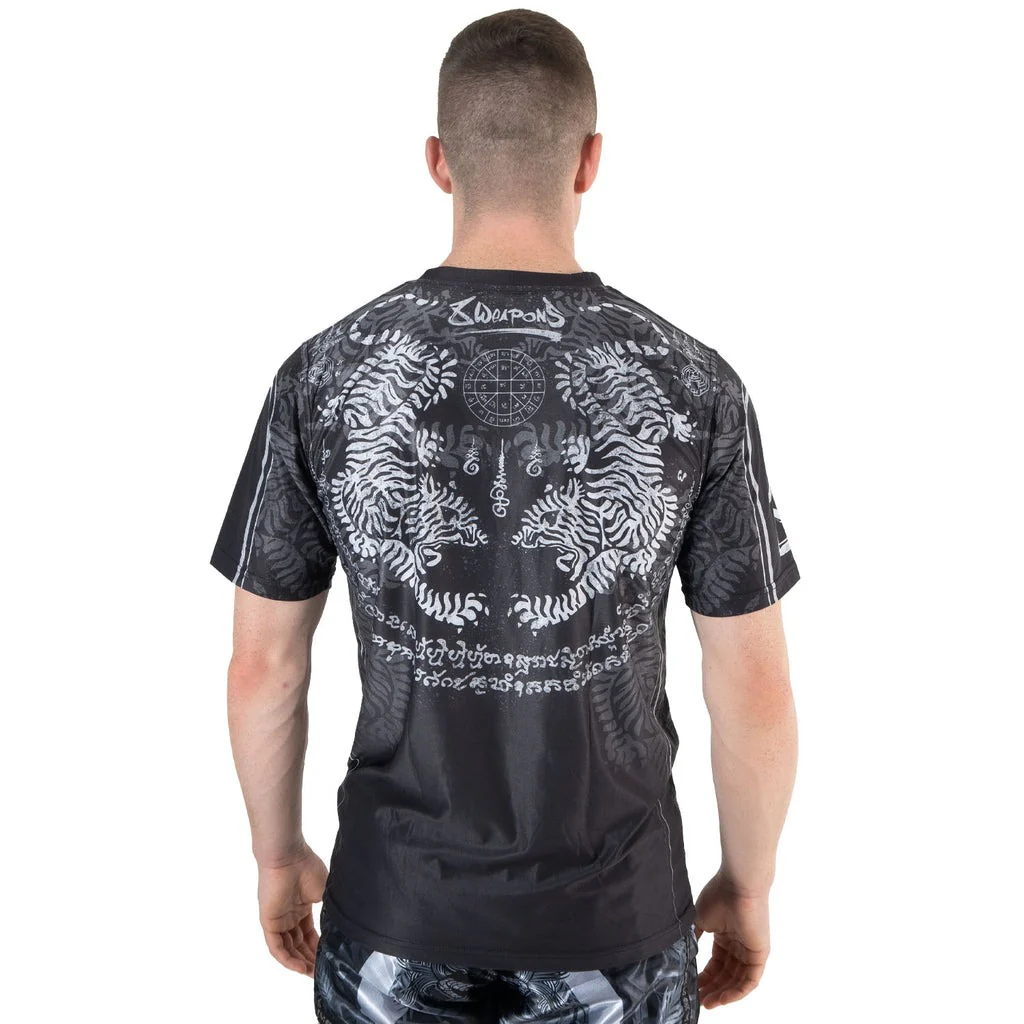 T-shirt 8 Weapons Functional Tiger Yant - Noir/Gris - Image 5