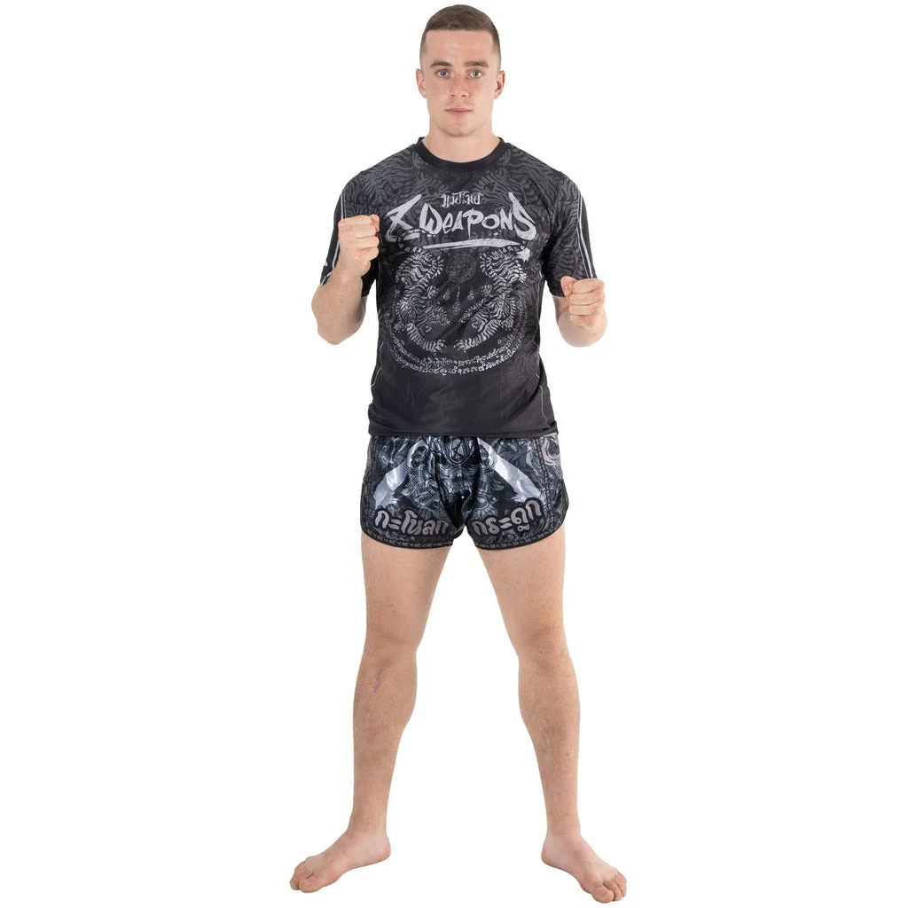 T-shirt 8 Weapons Functional Tiger Yant - Noir/Gris - Image 6