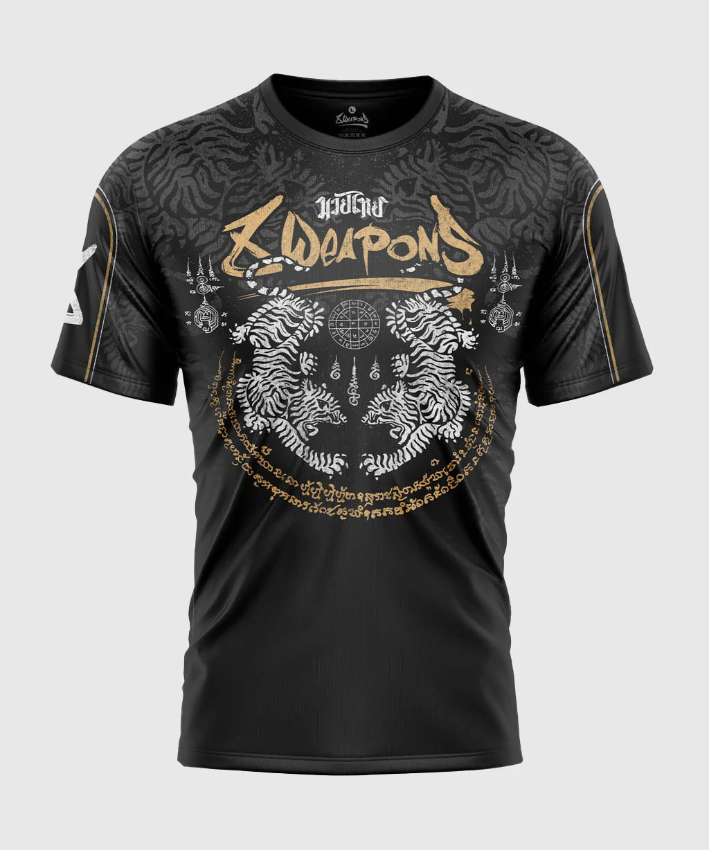 T-shirt 8 Weapons Functional Tiger Yant - Noir/Jaune