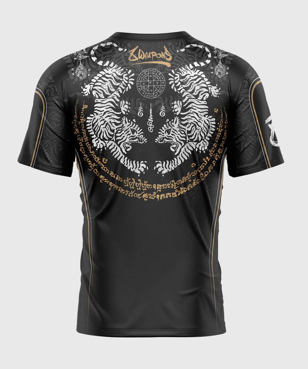 T-shirt 8 Weapons Functional Tiger Yant - Noir/Jaune - Image 2