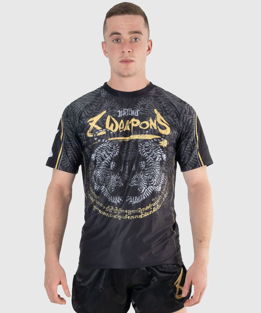 T-shirt 8 Weapons Functional Tiger Yant - Noir/Jaune - Image 3