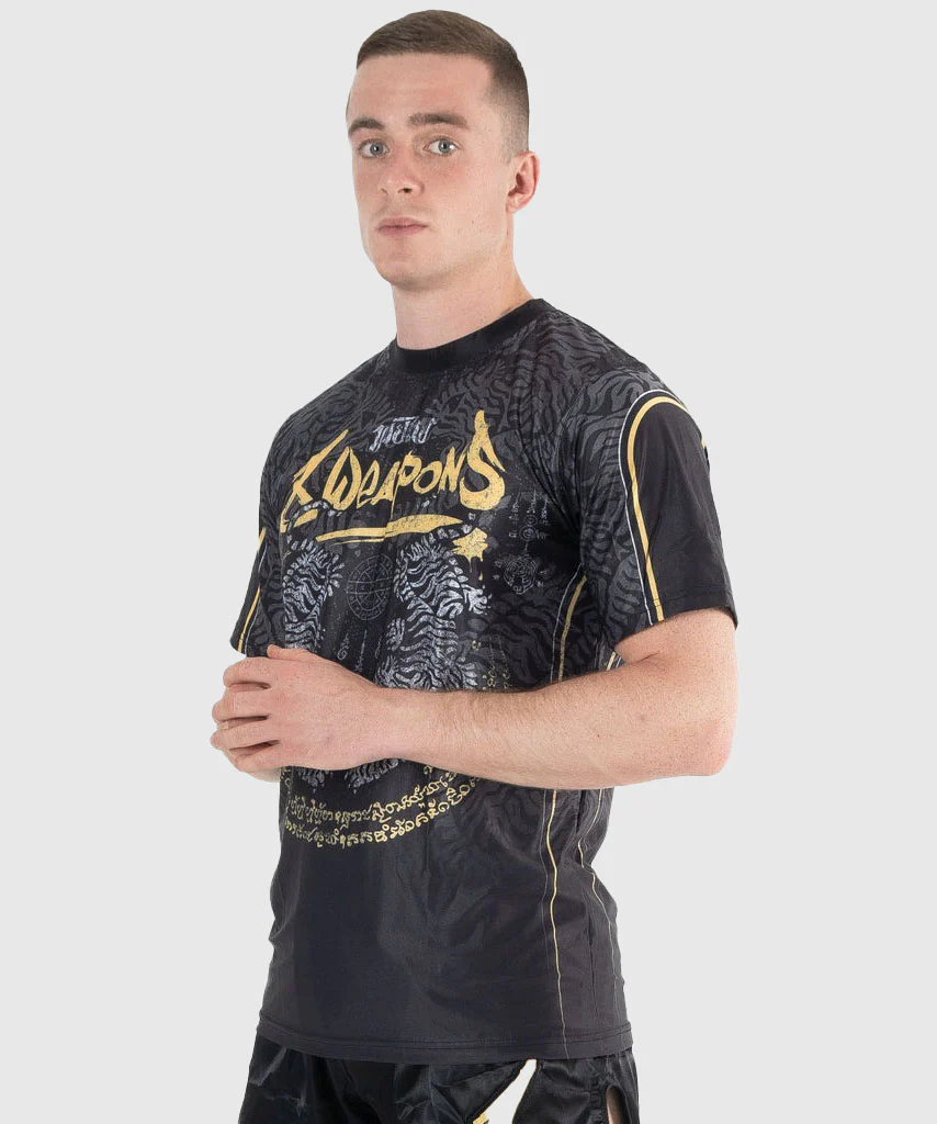 T-shirt 8 Weapons Functional Tiger Yant - Noir/Jaune - Image 4