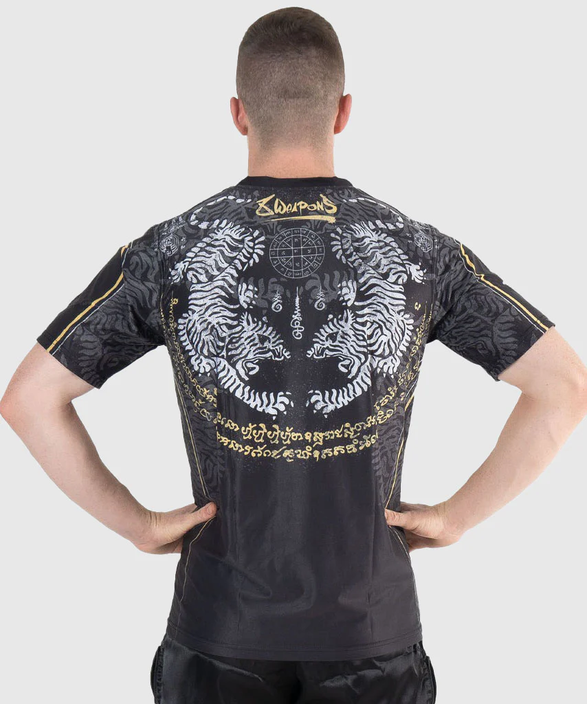 T-shirt 8 Weapons Functional Tiger Yant - Noir/Jaune - Image 6