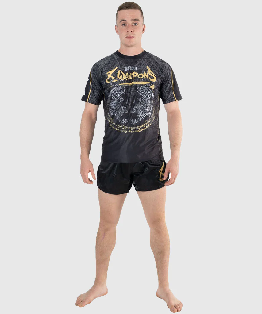 T-shirt 8 Weapons Functional Tiger Yant - Noir/Jaune - Image 7