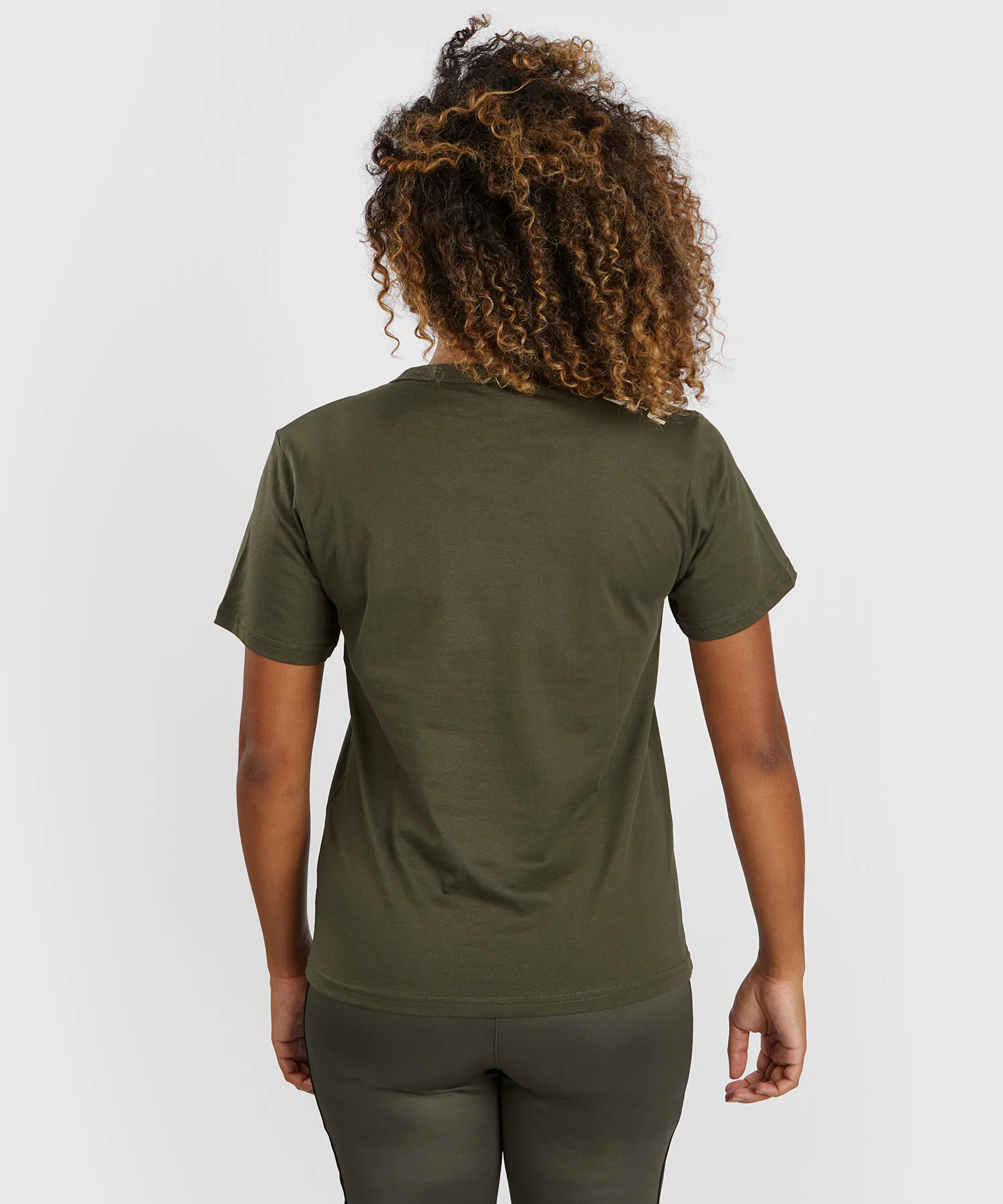 T-shirt à manches courtes en coton pour femmes UFC Adrenaline by Venum Fight Week - Kaki - Image 3
