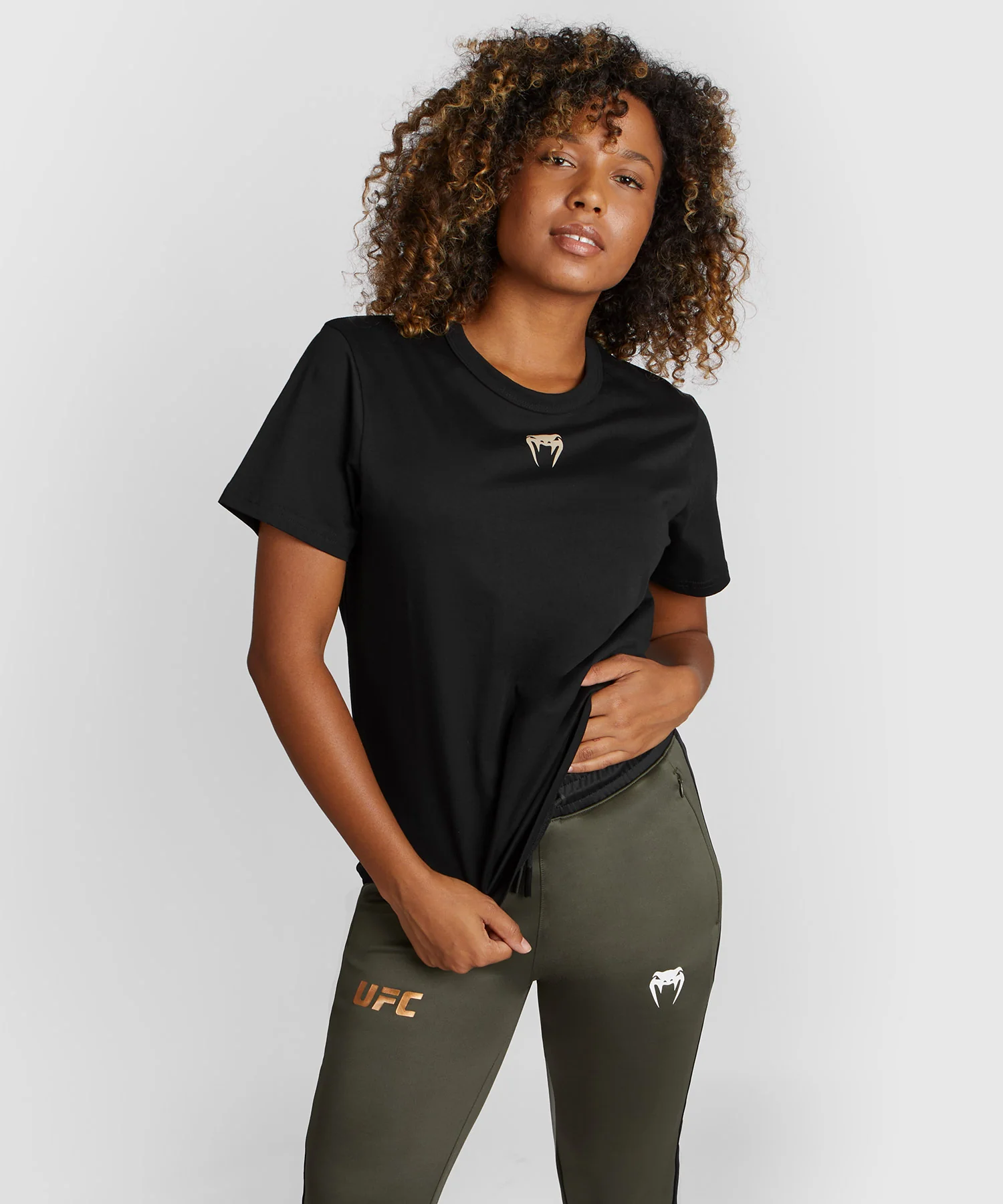 T-shirt à manches courtes en coton pour Femmes UFC Adrenaline by Venum Fight Week - Noir - Image 6