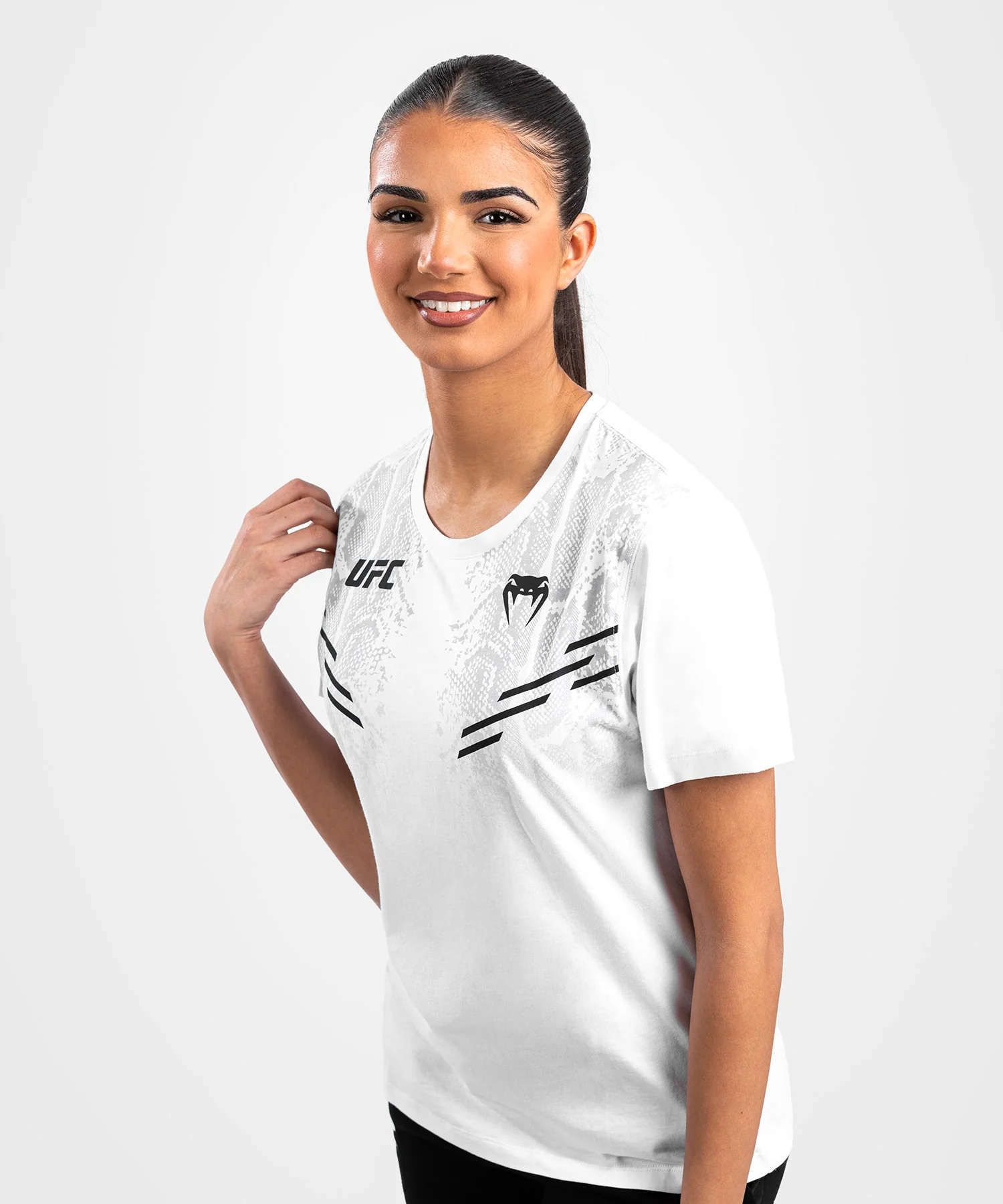 T-shirt à manches courtes pour Femmes UFC Adrenaline by Venum Replica - Blanc - Image 5
