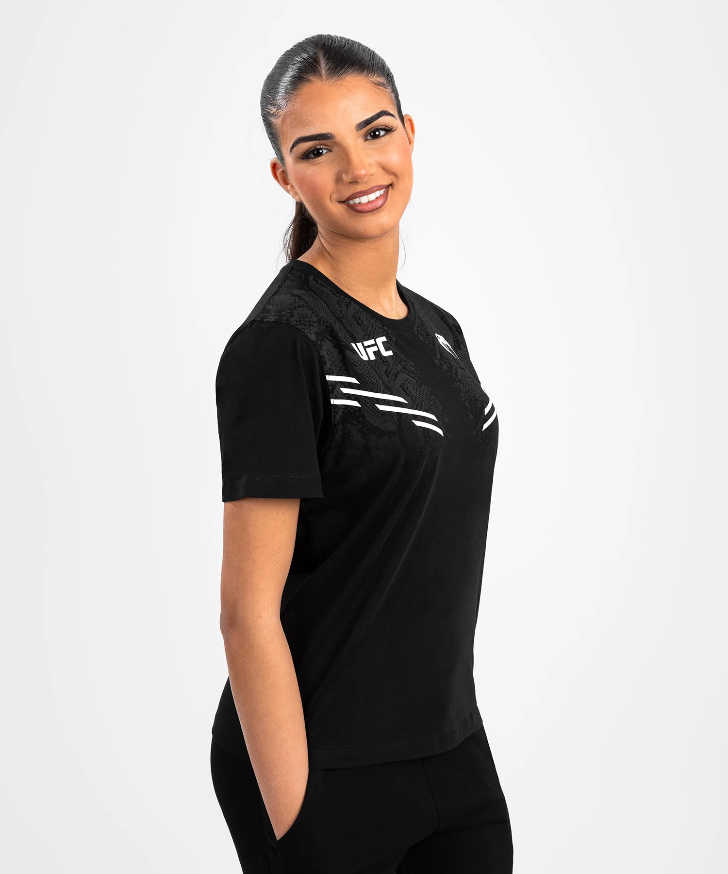 T-shirt à manches courtes pour Femmes UFC Adrenaline by Venum Replica - Noir - Image 4