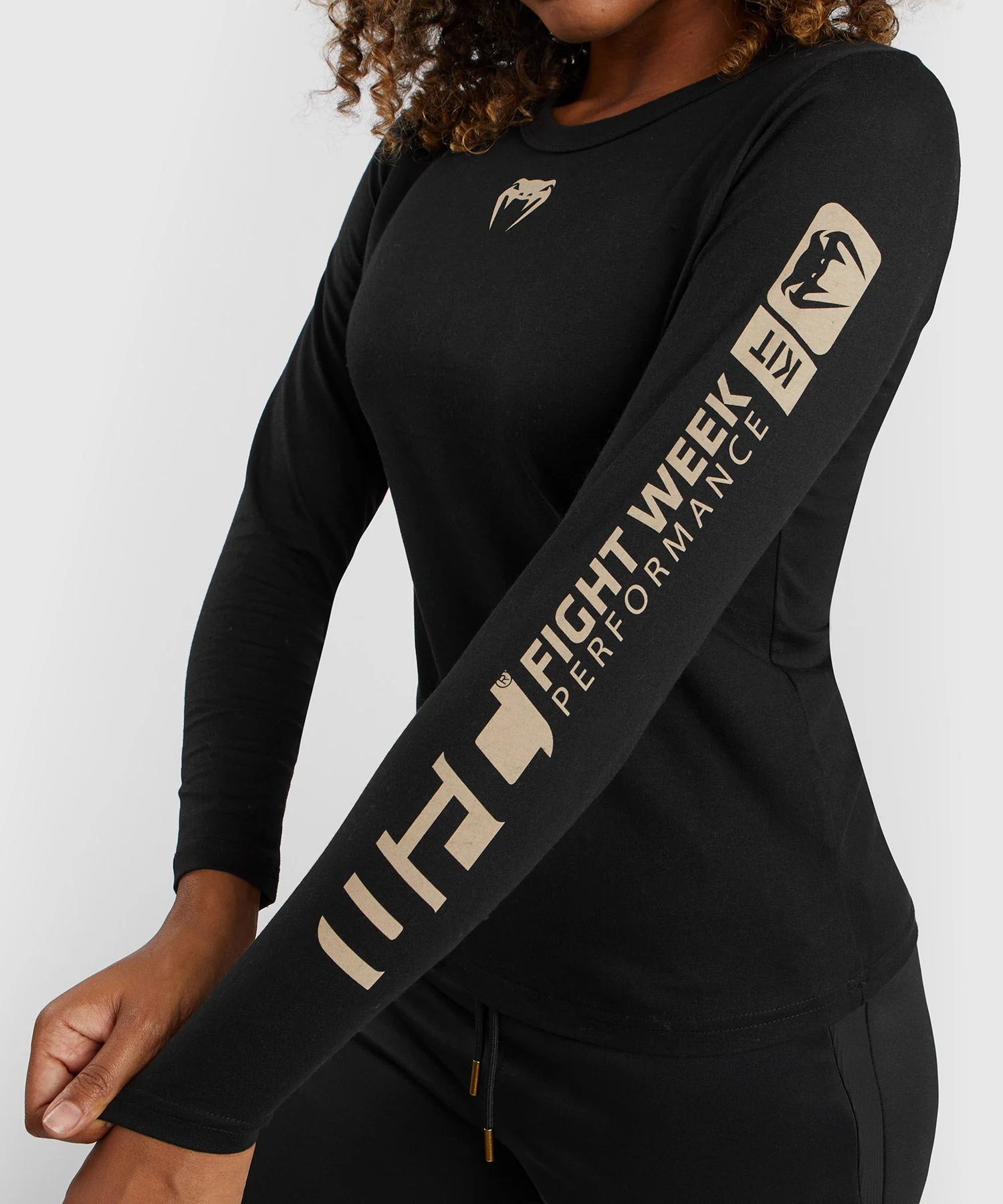 T-shirt à manches longues en coton pour Femmes UFC Adrenaline by Venum Fight Week - Noir - Image 6