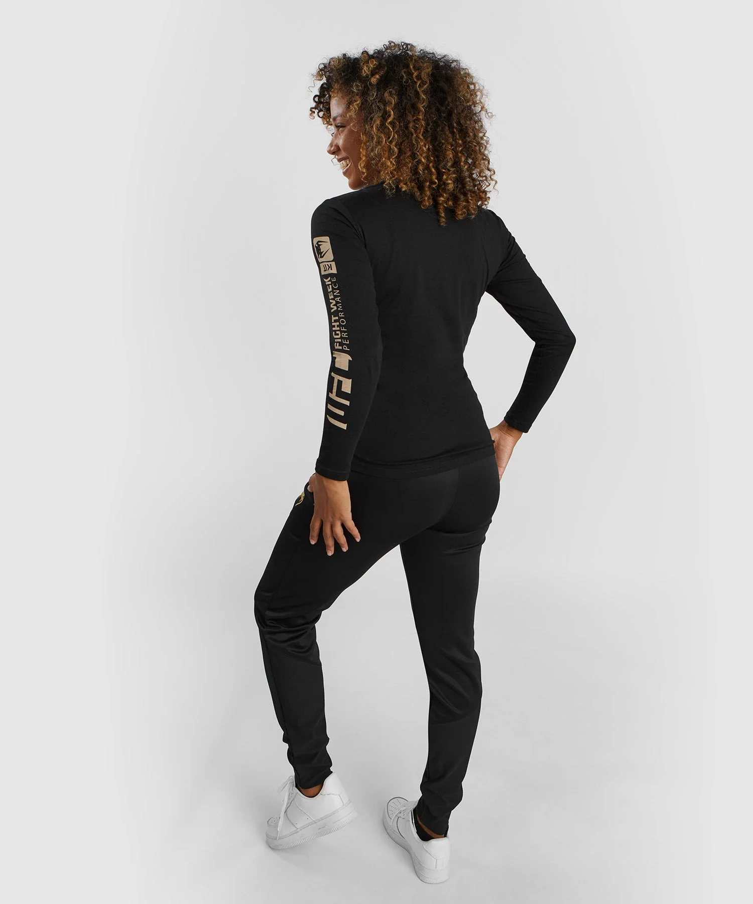 T-shirt à manches longues en coton pour Femmes UFC Adrenaline by Venum Fight Week - Noir - Image 8