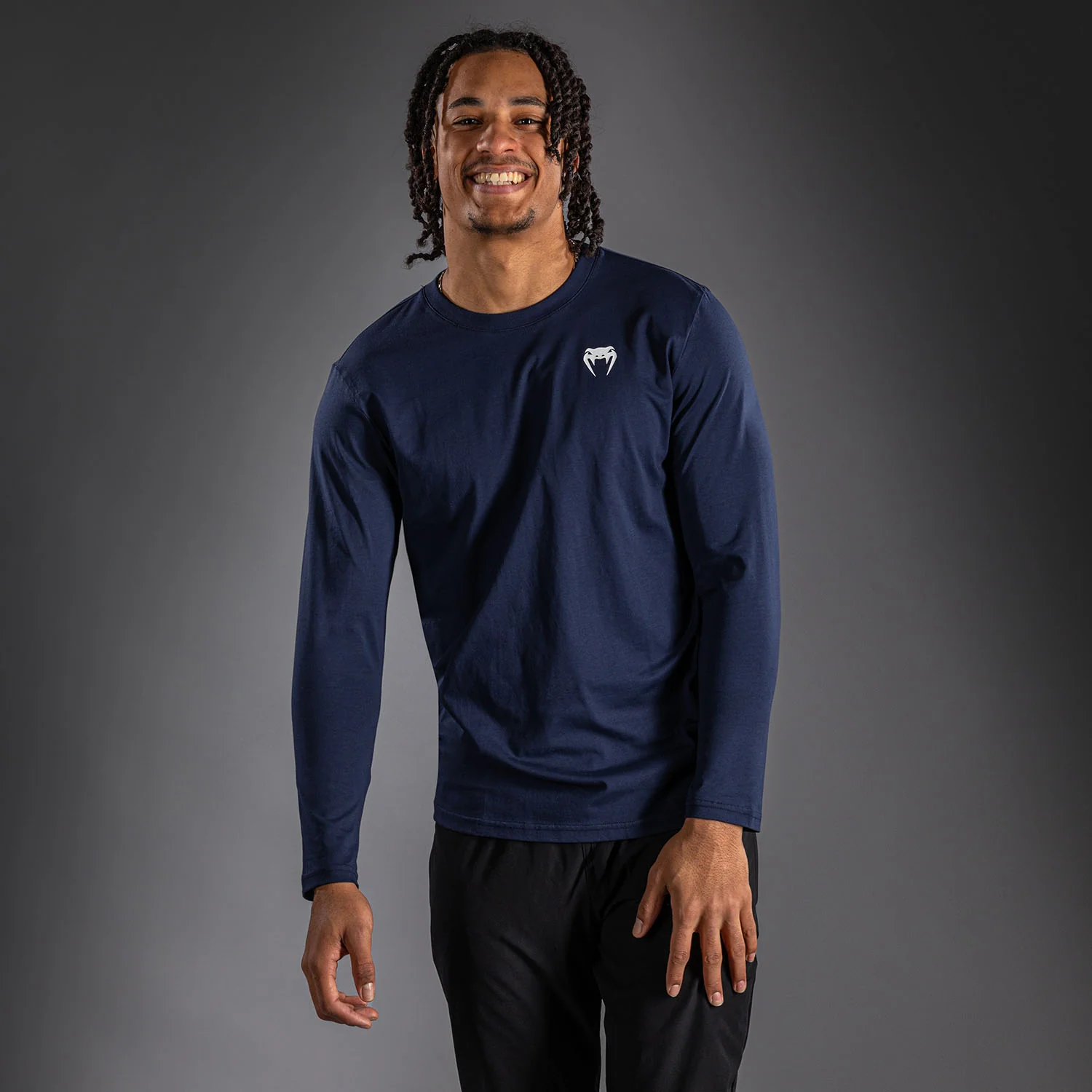 T-shirt à manches Longues Venum Lineup - Bleu Marine/Blanc
