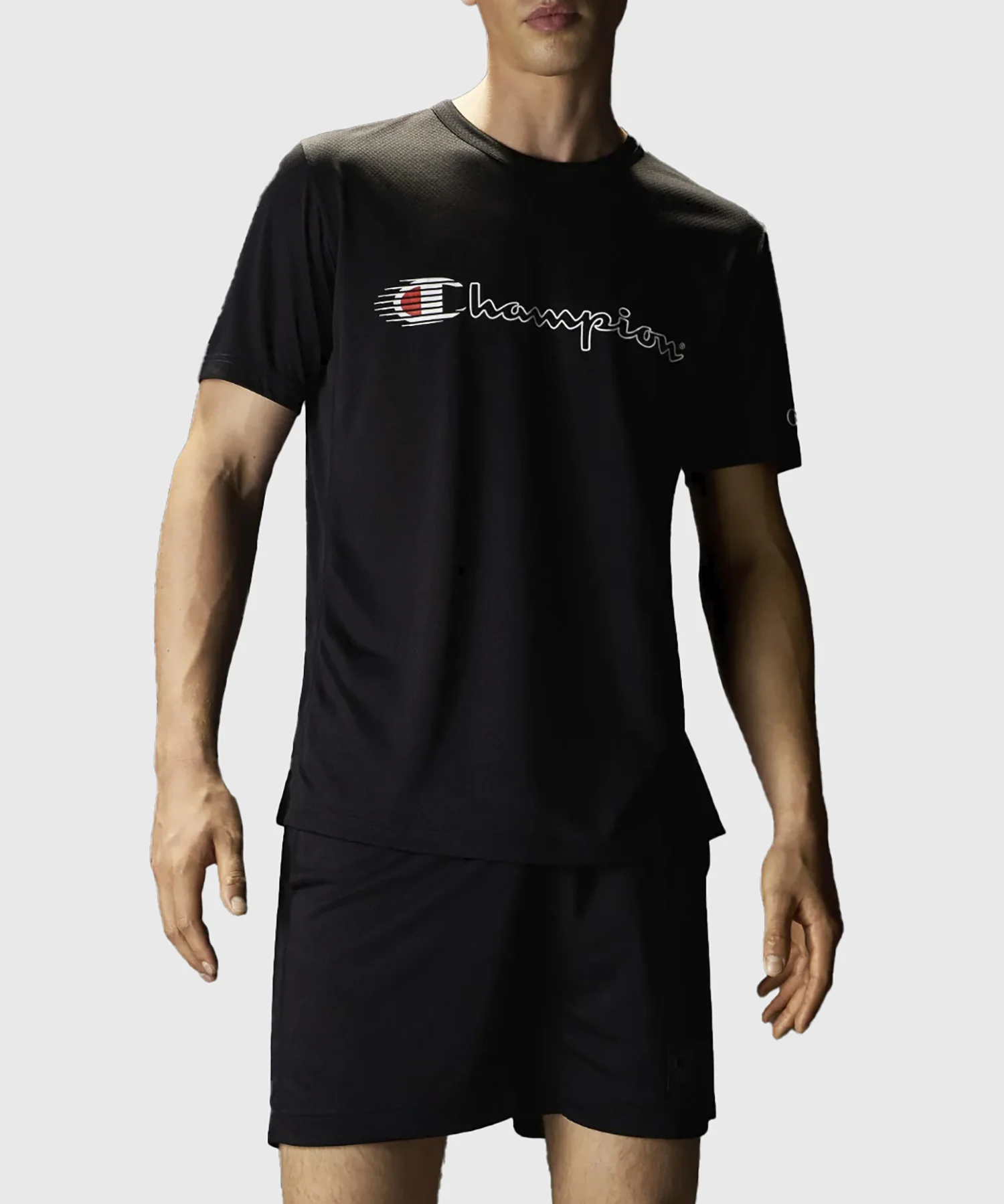 T-Shirt Champion Sportif En Mesh - Noir