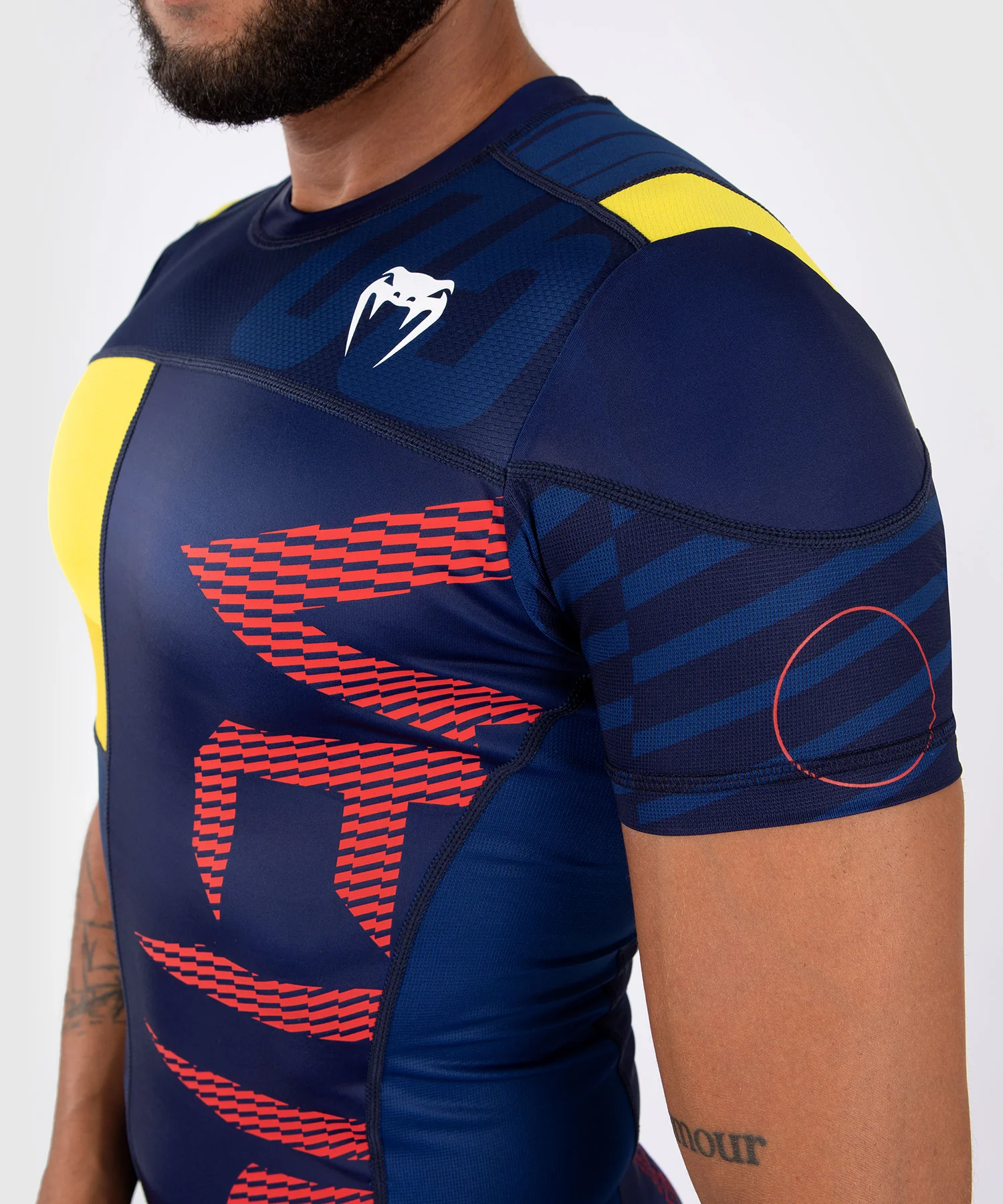 T-shirt de Compression à Manches Courtes Venum Sport 05 - Bleu/Jaune - Image 5