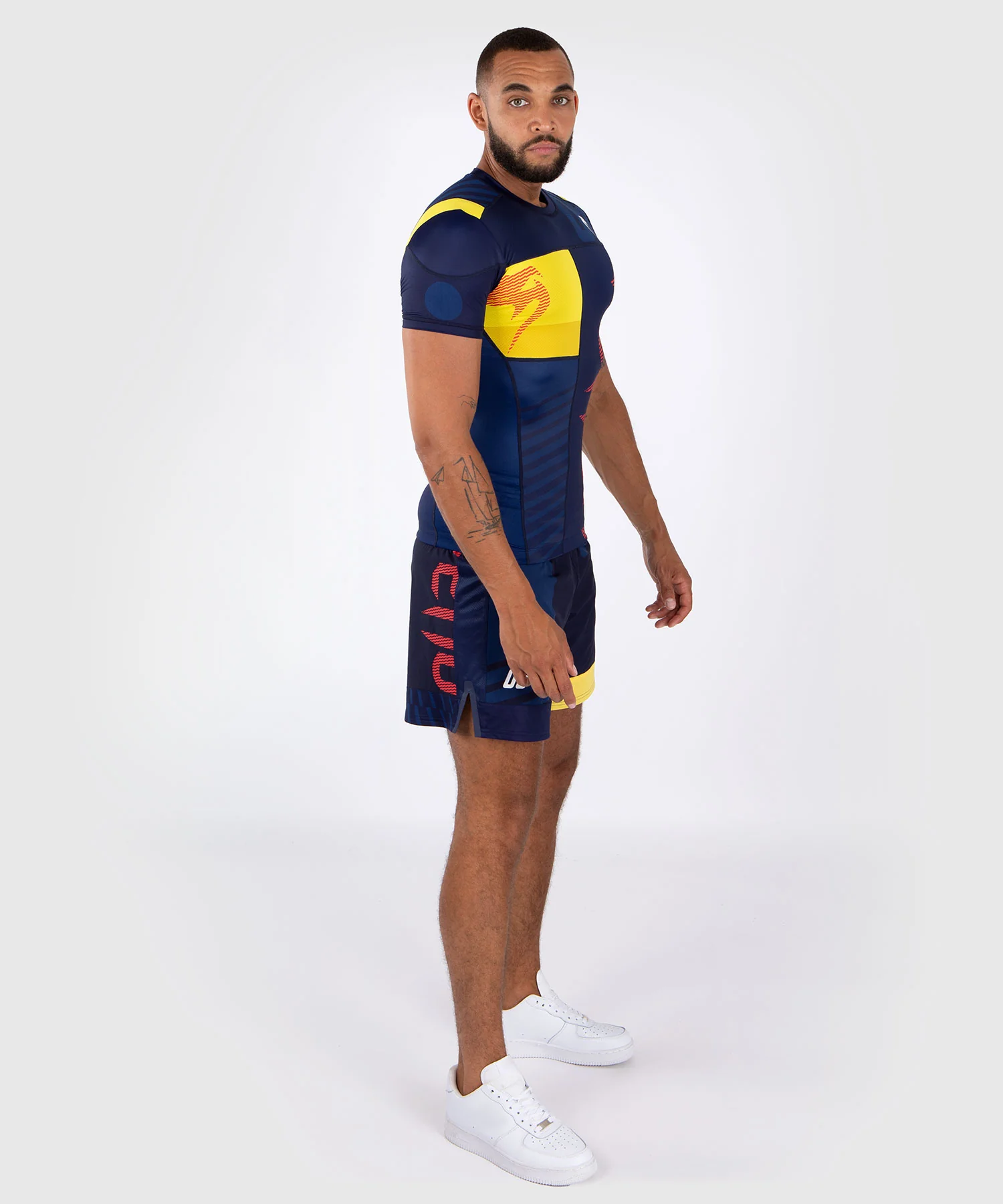 T-shirt de Compression à Manches Courtes Venum Sport 05 - Bleu/Jaune - Image 7
